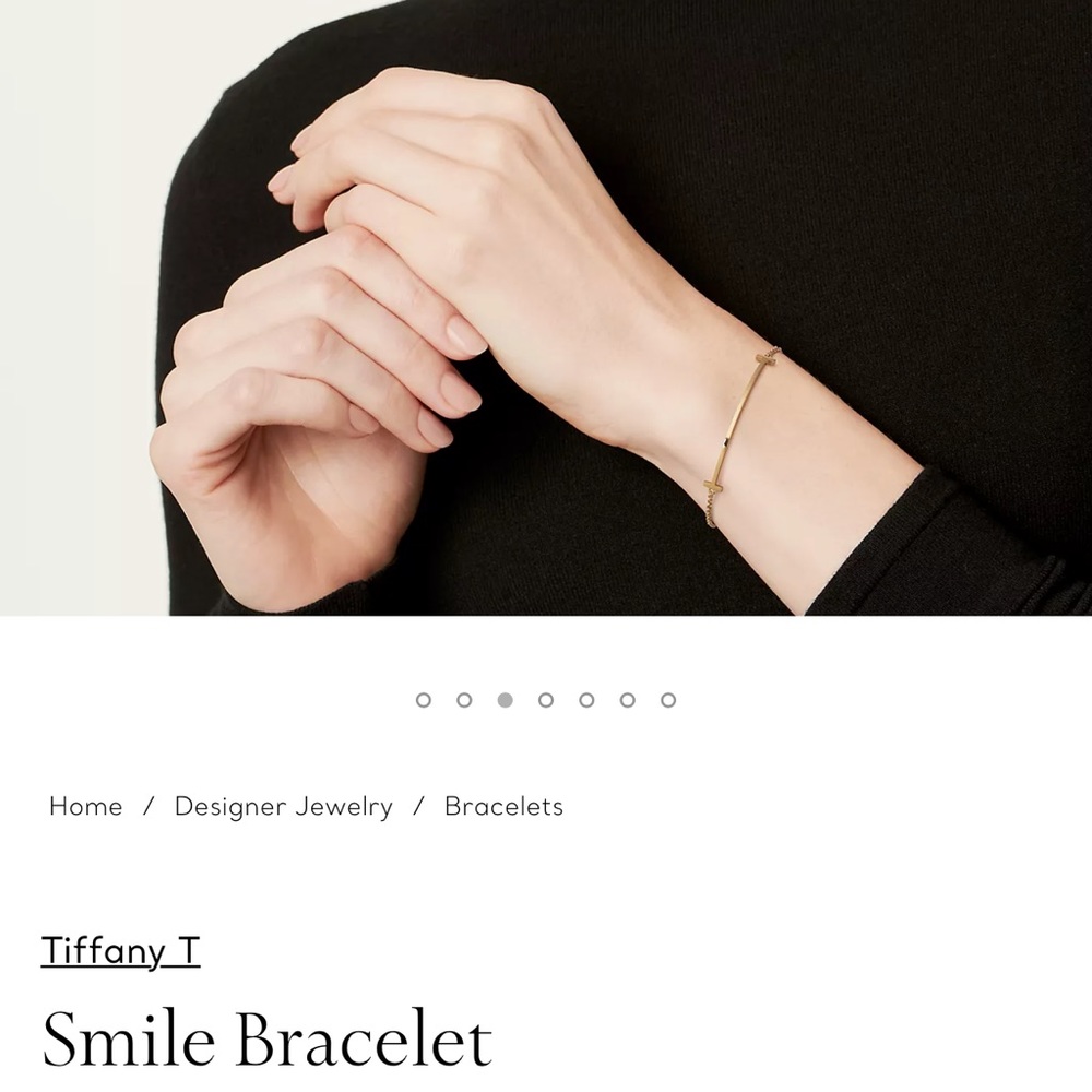 Tiffany 18K Yellow Gold Smile Bracelet